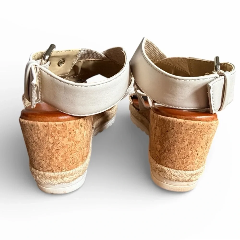 Unisa Cream Wedge Sandals size 7